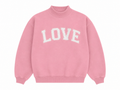 Pink Mockneck 'LOVE' Sweatshirt