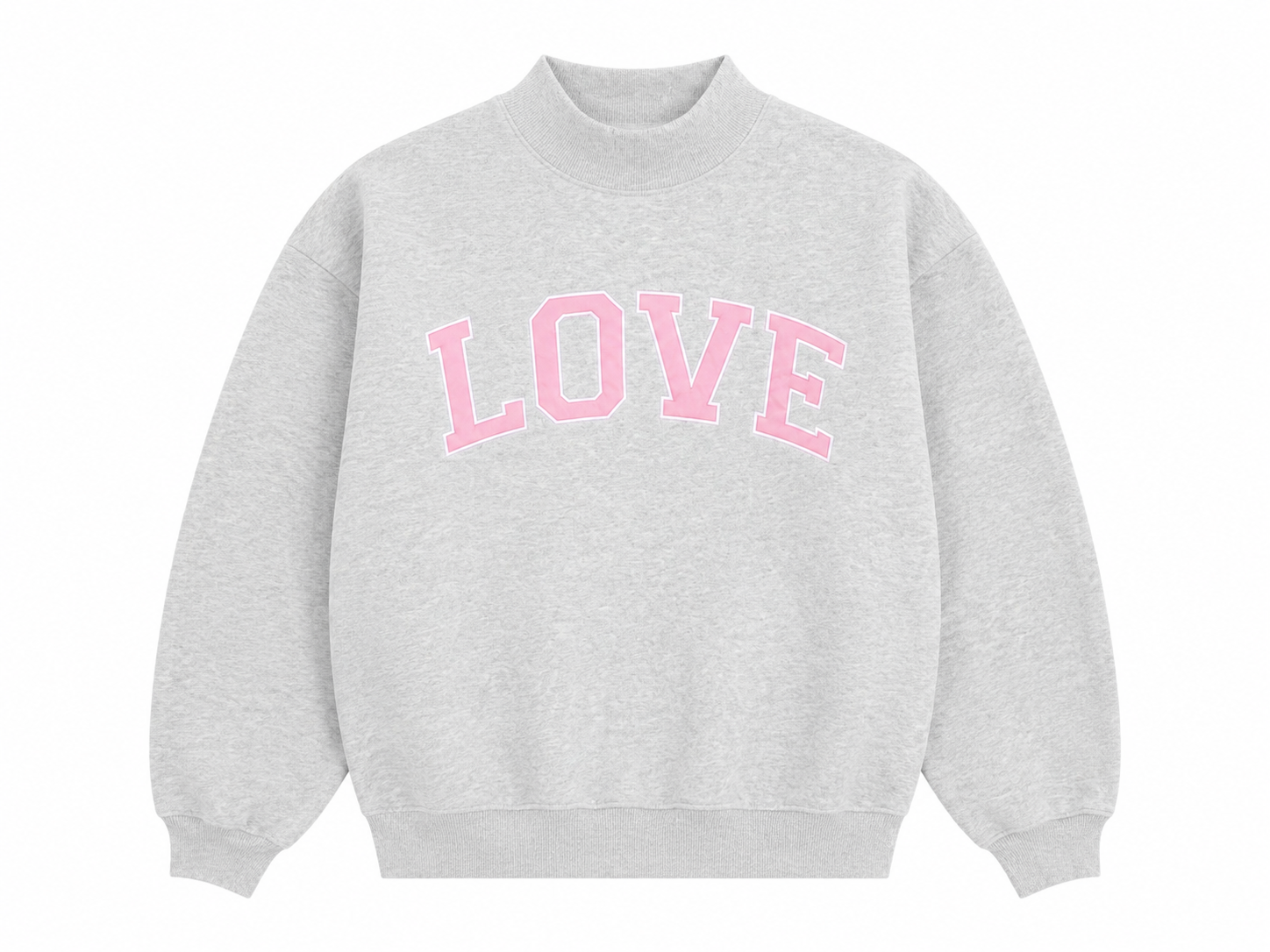 Grey Mockneck LOVE Sweatshirt